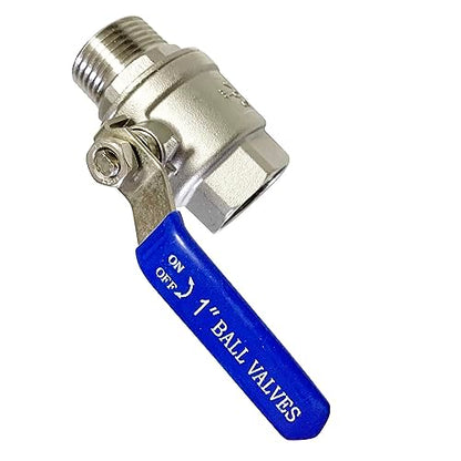 1" Male to Female Thread Full Port Ball Valves NPT 304 Stainless Steel for Water Oil Gas WOG1000 - size: 1 Inch