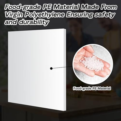 HDPE Sheet 1/2" Thick - 12"x12" HDPE Plastic Sheet, White Plastic Sheet for Crafts, DIY Projects, and Industrial Use - size: 12" x 12"