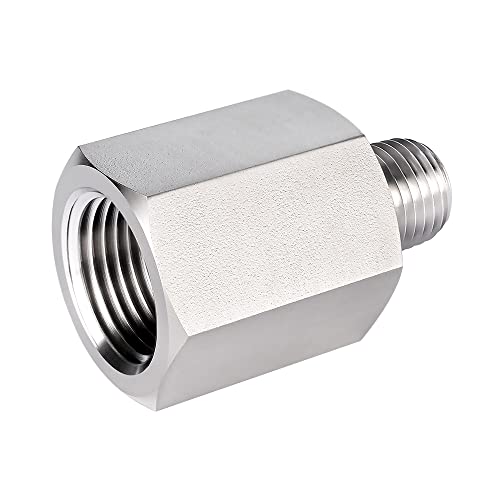 316 Stainless Steel Pipe Fitting Reducing Adapter 3/4'' Female NPT × 1/2'' Male NPT, 4600 psi, SS-PA-NS12-NS8 - size: 3/4'' FNPT × 1/2'' MNPT