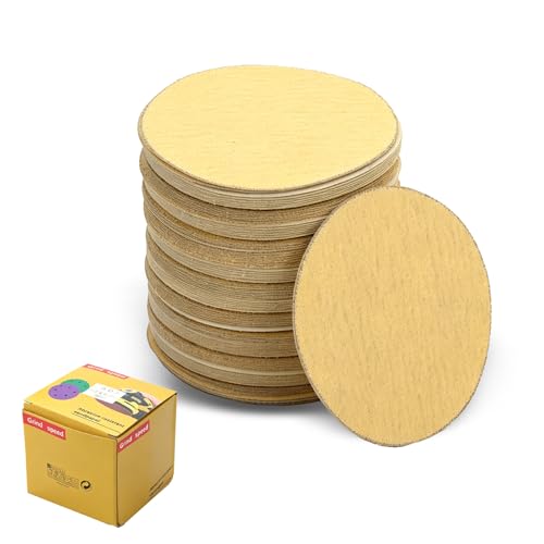 waltyotur 100Pcs Hook and Loop Sanding Discs 6 Inch NO-Hole 60-Grit Sandpaper Sanding Discs Hook and Loop Backing Sandpaper Aluminum Oxide Round Sandpaper for Polishing Accessories - size: 60-Grit, style: 6 Inch