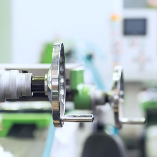 Solid Dished Hand Wheel | 80mm Wheel Diameter | 8mm Mounting Hole - size: KEYWAYED STYLE - 80MM OD X 12MM HOLE
