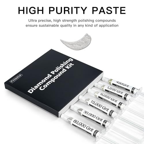 Diamond Paste Polishing and Lapping Compound Kit, 6 Pack, 450-80,000 Grit