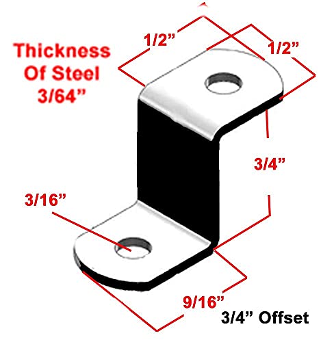 3/4" Canvas Offset Clips Premium Quality Duty with Screws 10 Pack