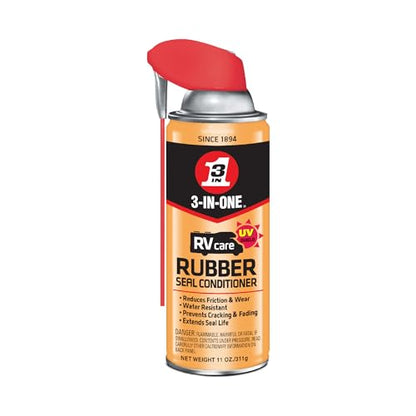3-IN-ONE RVcare Rubber Seal Conditioner with SMART STRAW SPRAYS 2 WAYS, 11 OZ - size: Pack of 1, style: Rubber Seal Conditioner