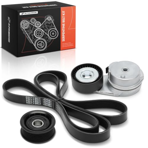 A-Premium Serpentine Drive Belt Kit with Tensioner & Idler Pulley