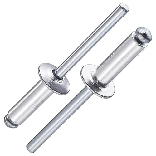 Wensilon (140Pcs) 1/4"x5/8" Aluminum blind pro Rivets,6.5X16mm Aluminum Grip and Steel Mandrel - color: Aluminum, size: 1/4"x5/8"