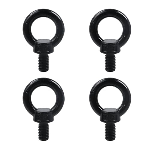 Antrader M14 Lifting Eye Bolts,4Pcs Stainless Steel Lifting Hardware,Black - size: M14,4pcs