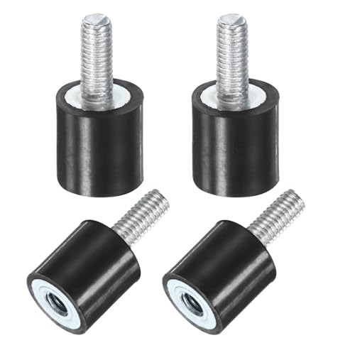 M METERXITY 8-Pack Rubber Mounts D8mmxH8mm Male/Female Vibration Isolators Cylindrical Shock Absorber W M3 x 8mm Studs for Air Compressor/Car/Pump/Boat/Garage Motor/Bobbins Rubber Isolators - size: M3 x 8mm, 8mm x 8mm