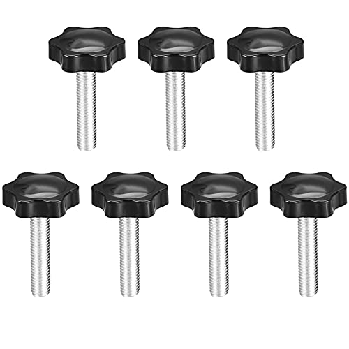 M10 x 50mm Thread Clamping Knob, Thumb Screw, Star Hand Knob Tightening Screw Knob for Machinery, 7Pcs - size: M10 x 50mm