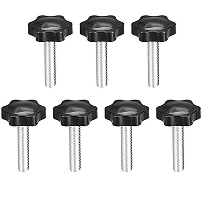 M10 x 50mm Thread Clamping Knob, Thumb Screw, Star Hand Knob Tightening Screw Knob for Machinery, 7Pcs - size: M10 x 50mm