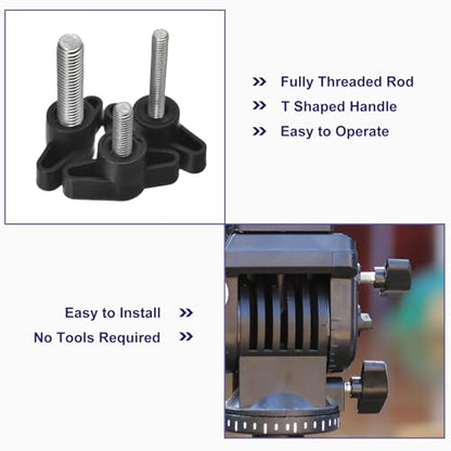 uxcell 5Pcs Clamping Screw Knob, M5 x 50mm Metric 304 Stainless Steel T Shaped Thumb Screws Handle for Quick Remove Hand Tightening Knob Replacement - size: M5 x 50mm
