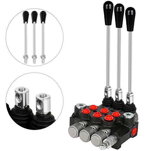 Hydraulic Flow Control Valve 3 Spool 11 GPM Adjustable Relief Valve - size: 3 Spool 11 GPM