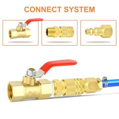 GASHER 12PCS 1/2"MNPT Brass Industrial Coupler,1/4 Flow Quick Connect Air Coupler - size: 1/2" NPT Male Threads