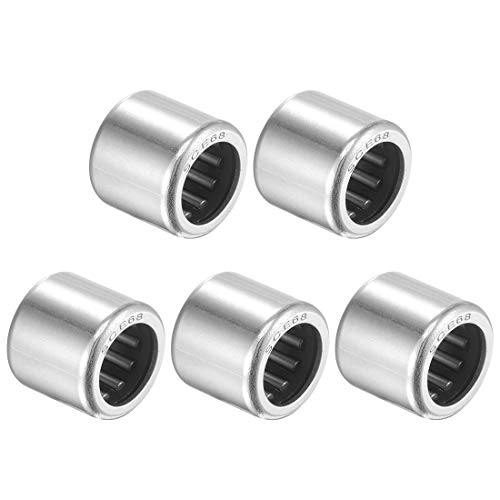 uxcell SCE68 Needle Roller Bearings 3/8-inch Bore 9/16-inch OD 1/2-inch Width Chrome Steel Open End 5pcs - size: 3/8x9/16x1/2"