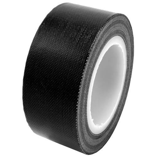 1Roll Heat Resistant Tape, High Temperature Heat Transfer Tape, PTFE Tape,Film Adhesive, 25mm / 1" Width, 10m / 33ft Length, Black 1" / 2.5cm Width - size: 25mm