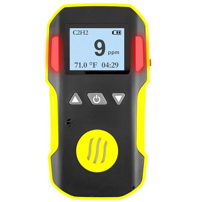 Acetylene Gas Detector (C2H2) by Forensics | USA NIST Calibration & Certificate | Dust & Explosion Proof | USB Recharge | Sound, Light and Vibration Alarms | 0-100 ppm |