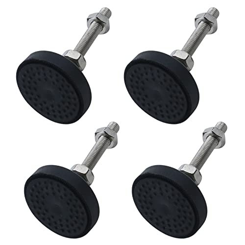 Antrader 4Pcs M8 x 2 Inch Steel Adjustable Leveling Feet,2 Inch Nylon Base - color: Style 1, size: D50 x M8 x H50