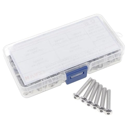 #8-32 UNC 304 SS Button-Head Socket Cap Screws, Nuts & Washers Kit - size: #8-32 UNC