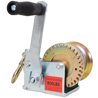 800LBS Manual Winch–Galvanized,Multi-Use