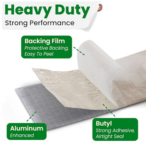 ECOHomes Aluminum Butyl Tape Waterproof for Leaks (6 Inch Wide) - size: 6 Inch x 16.5 FT