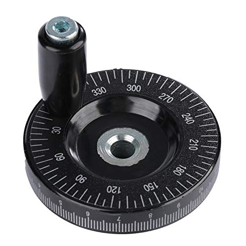 Hand Wheel with Handle, 63mm Milling Handwheel with Scale, Bakelite Hand Wheel Machinery Accessaries for Lathe Milling Machine
