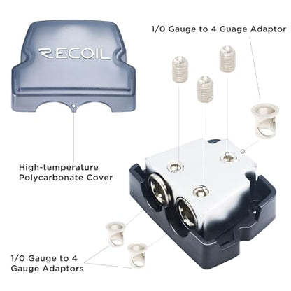 Recoil BDB12 2-Way Power Distribution Block Ground Car Audio Amplifier