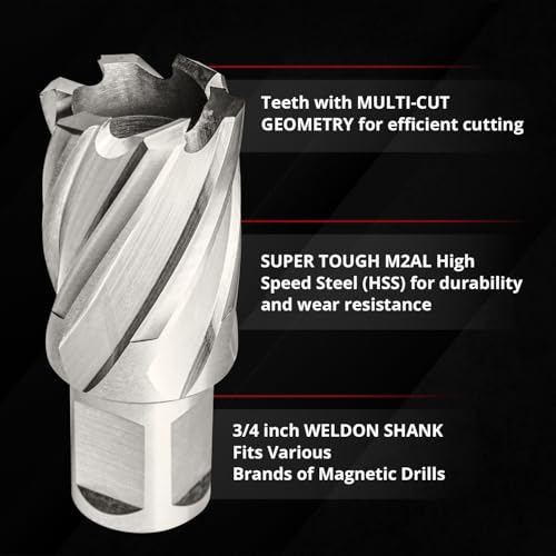 S&F STEAD & FAST Annular Cutter Set 2 Pcs, 11/16" x 1" DOC, Mag Drill Bits - style: 2P-11_16x1