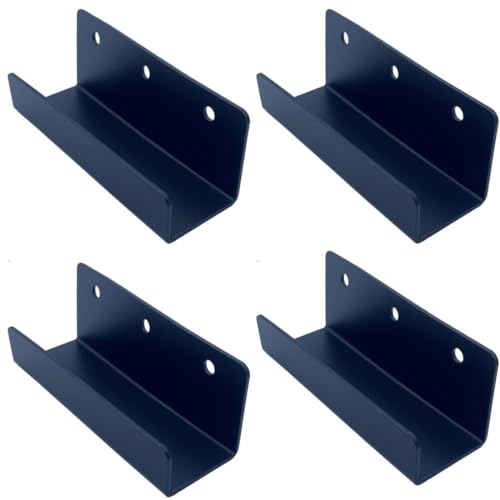 4 PCS Black Steel Wall Tile Bracket, Ladder Hanger for Wall Mount, U Bracket, Billboard Hook, Thickness 2 mm, Slot Width 38mm - size: Slot width 38mm