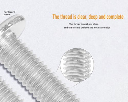 Metuja M8-1.25 x 8mm,20-Pack Silver Flat Head Hex Socket Cap Screw Bolts,304 Stainless Steel,Fully Threaded M8 Bolt,Metric Fasteners for Furniture - size: M8-1.25x8mm