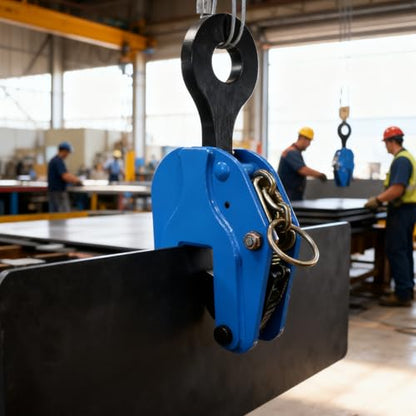 Vertical Plate Lifting Clamp,4400lbs Capacity Heavy Duty Steel Plate Clamp 2T with 0.8 Inch Jaw Opening, Industrial Lifting Clamp for Sheet Metal and Steel Plate Handling - color: 4400lbs-vertical - Non-rotating Ring