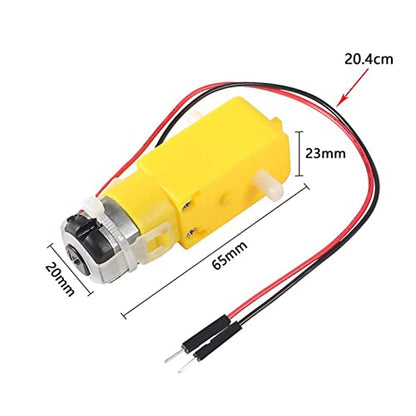 8pcs TT Motor Dual DC 3-6V Gearbox Motor 200RPM Ratio 1:48 Shaft Motor with 2.54mm Wire for Arduino DIY Smart Car Robot
