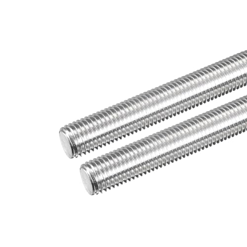 TOP-VIGOR 2Pcs M12-1.75 x 350mm Length Fully Threaded Rod, 304 Stainless Steel Right Hand Threaded Rods, Fully Studding Rod Bar for Anchor Bolts, Clamps, Hangers and U-Bolts - size: M12 x 350mm