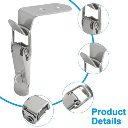 8 Sets 90 Degree Tool Box Hood Locks Latches Without Lock Button - style: 8 set without Lock Button