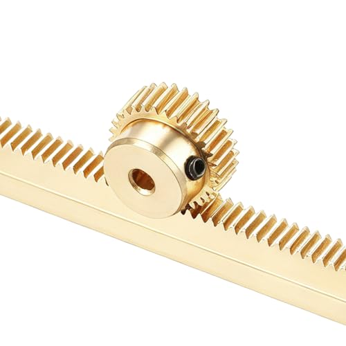 uxcell Brass Spur Gear and Gear Rack 0.5M 30T 10x5x300mm Rack Spur 3mm Bore - size: Gear Bore 3mm, (0.5M-30T)