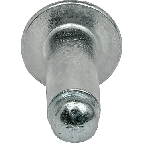 Fastenere Pop Rivets 1/8" x 1/16" (100 pcs) Aluminum Body Steel Mandrel, Heavy Duty, Open End, Low Carbon, Dome Head Blind Rivets, Corrosion Resistant & High Shear Strength, 4-1 Gap .020" - .062" - size: 1/8" x 1/16" (4-1) (100 Pack)