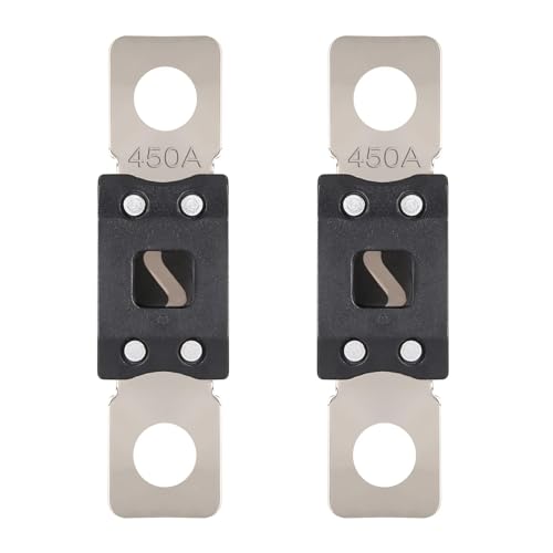 VEXUNGA Mega Fuse 450A MEGA/AMG/ANM Screw Fuse 450 Amp 450Amp High Current Strip Bolt-on Fuses for Cars (Pack of 2pcs) - style: 450A