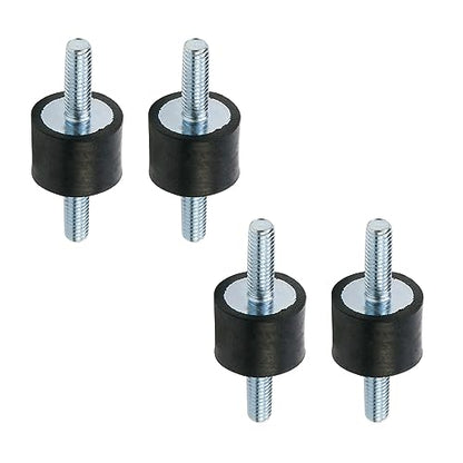 MY MIRONEY 4PCS 20 x 15mm Rubber Isolator Mounts with M6 x 18mm Studs - size: M6 x 18mm;20 x 15mm (Double Studs)