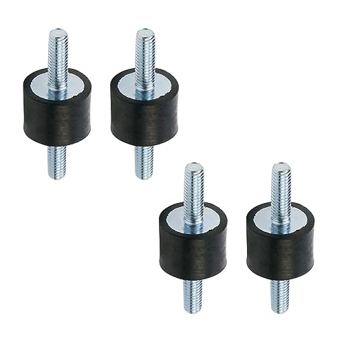 MY MIRONEY 4PCS 20 x 15mm Rubber Isolator Mounts with M6 x 18mm Studs - size: M6 x 18mm;20 x 15mm (Double Studs)