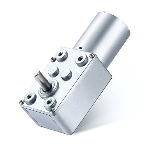 DC 12V 25RPM Turbo Worm Geared Motor High Torque Turbine Worm Gear Box Reduction Motor 6mm Shaft JSX330-370 - color: 25 RPM, size: 12 Volt