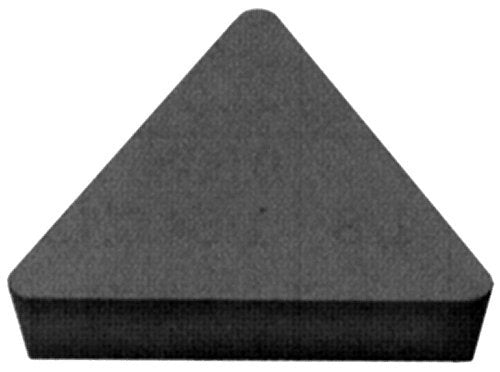 41688 Solid Carbide Turning Insert, C550 Grade, Uncoated (Bright) Finish, TPU Style, TPU 322, 1/8" Thick, 1/32" Radius (Pack of 10)