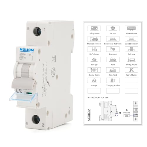 MOLLOM AC 1P 110-240V 6Amps C6 Miniature Circuit Breaker - style: 6A