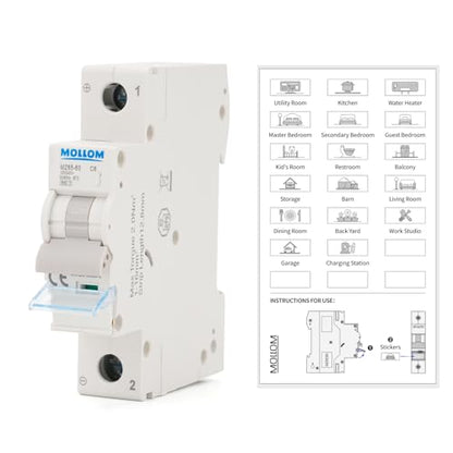 MOLLOM AC 1P 110-240V 6Amps C6 Miniature Circuit Breaker - style: 6A