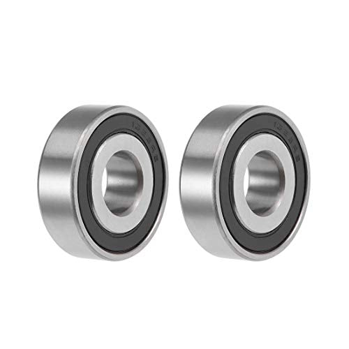 uxcell 1628-2RS Deep Groove Ball Bearings Z2 5/8 X 1-5/8 X 1/2inch Double Sealed Chrome Steel 2 Pcs - size: 5/8"x1-5/8"x1/2"