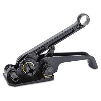 MYFAMIREA Upgraded Heavy Duty Poly Strapping Tensioner Sealer Cutter Manual Packing Tools Kit for 1/2"-3/4" Width Polyester Polyproplyn Strap(Black) - style: Tensioner-Black