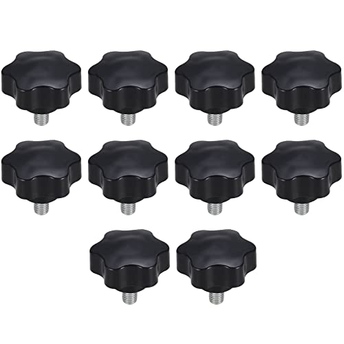 M10 x 16mm Thread Clamping Knob, Thumb Screw, Star Hand Knob Tightening Screw Knob for Machinery, 10Pcs - size: M10 x 16mm