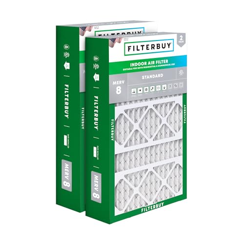 Filterbuy 15.75x27.63x3.5 Air Filter MERV 8 Dust & Allergy Defense (2-Pack) - size: 15.75x27.63x3.50