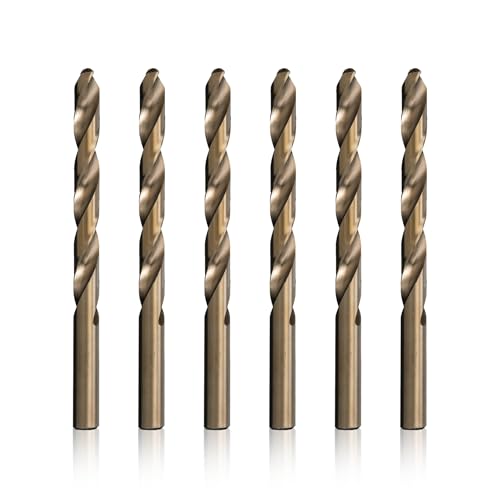 Drill America 1/2" Cobalt Drill Bit (Pack of 6), DWDCO Series - size: 1/2 in