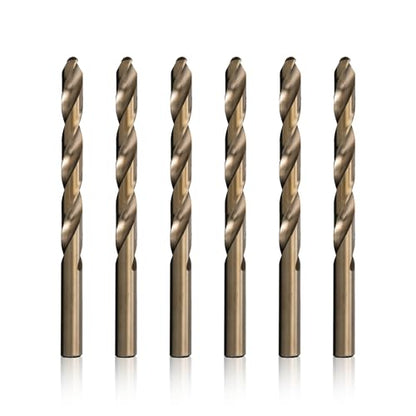 Drill America 1/2" Cobalt Drill Bit (Pack of 6), DWDCO Series - size: 1/2 in