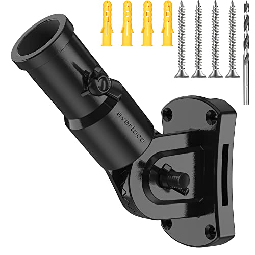 Heavy Duty 180° Adjustable Stainless Steel Flag Pole Bracket Mount - color: Black