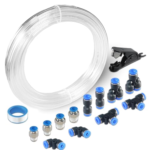 Clear PU Pneumatic Tubing Air Hose, 1/4" OD x 1/6" ID, 12m/39.4ft - color: Clear, size: 1/4in x 12M